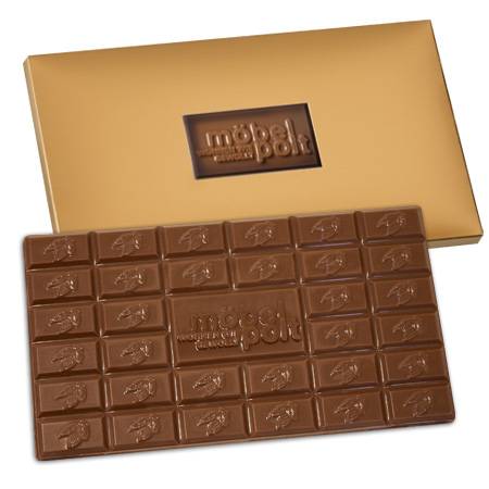 Tablette de chocolat de 150g entièrement personnalisée