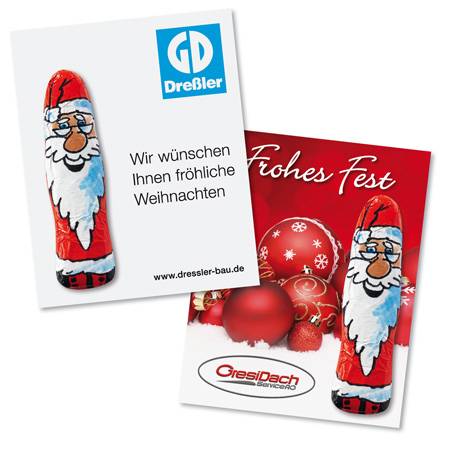 Carte avec chocolat « Père Noël »