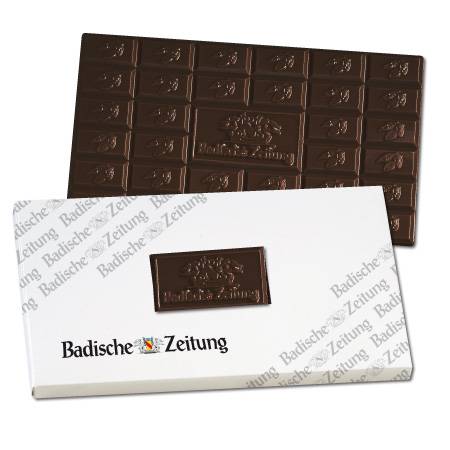 Tablette de chocolat de 150g avec votre logo