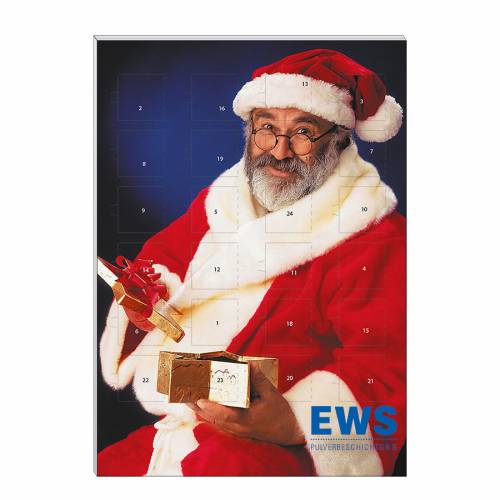 Calendrier de l’Avent au chocolat classique « Papa Noël »